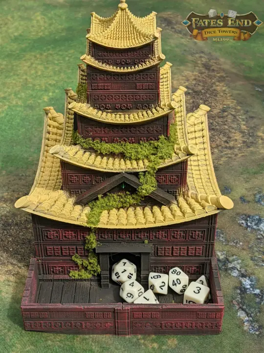 Pagoda Temple - 3D Printed Dice Tower - Fate's End Collection - Channel Serenity & Precision Rolls.