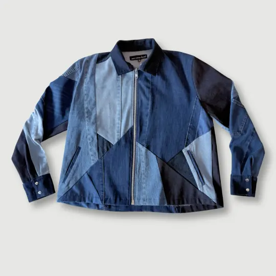 size medium - sample sale - denim zip-up jacket
