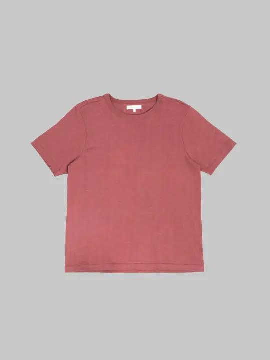 Merz b. Schwanen 2S14 Super Heavyweight 13.4oz Crewneck Loopwheeled Relaxed Fit  T-Shirt Burgundy