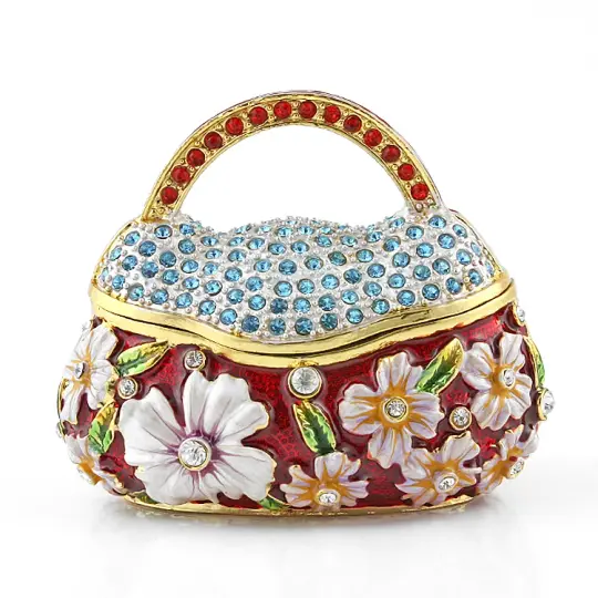 Large Jewelled Purse Keepsake Box
