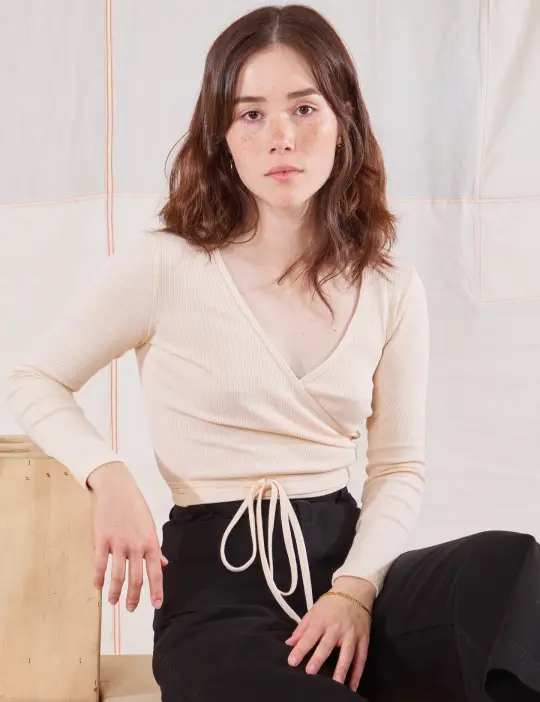 Wrap Top - Vintage Tee Off-White *FINAL SALE*