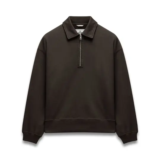 Brushed Fleece Relaxed Half Zip Sweatshirt