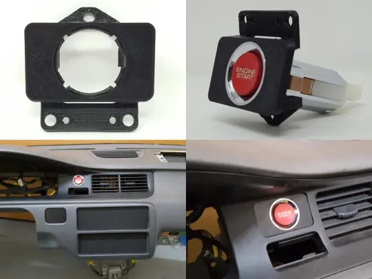92-95 Honda Civic (All) Clock Delete to S2000 Push Button Start Panel