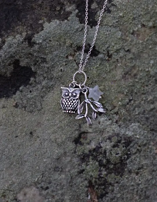 Collier 'Winter' en argent 925 et pierre de Lune