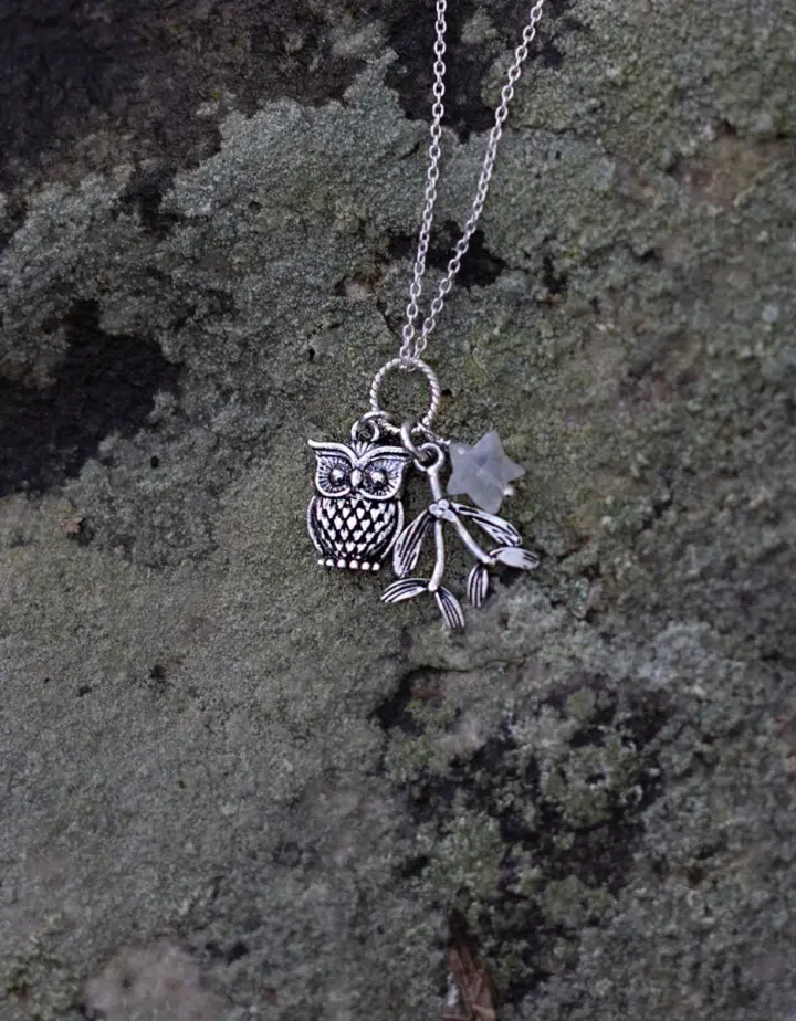 Collier 'Winter' en argent 925 et pierre de Lune