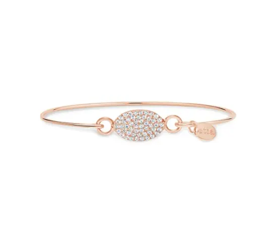 Rose Gold Bracelet Pavé Oval