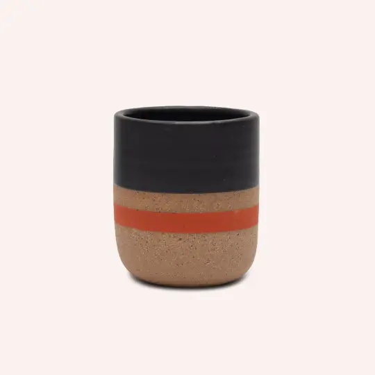 Black Poppy Stripe Wolf Cup