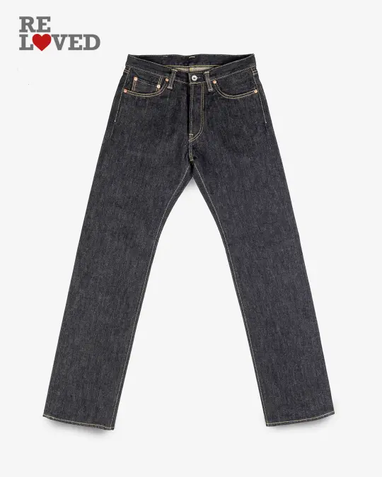 21oz Selvedge Denim Straight Cut Jeans - Indigo (IH-634S) Tag 28, Hemmed to 31.0"