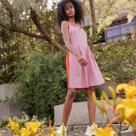 Nemesis Dress in Bubblegum & Rouge