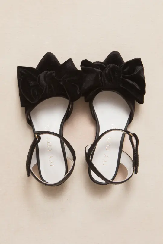 Mini Eloise Bow Heel in Black