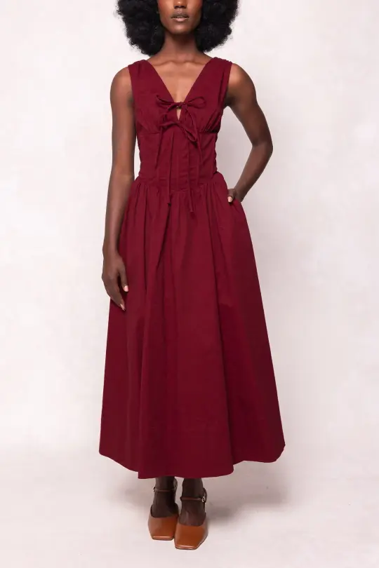 Kayla Dress in Burgundy