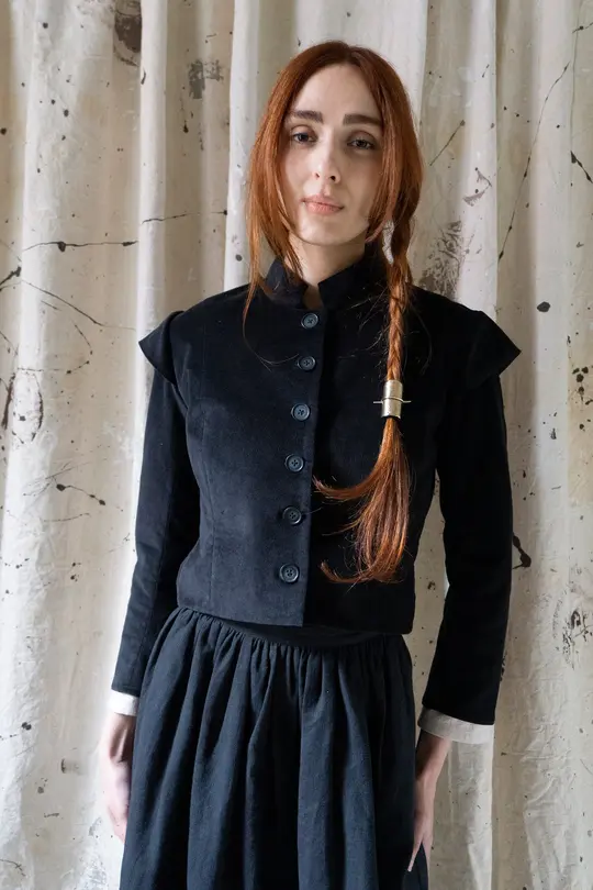 Guinevere Jacket - Black Velvet
