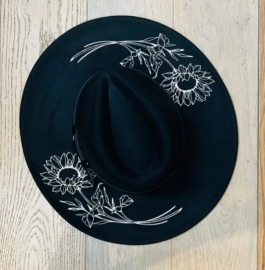 Sunflowers Vegan Felt XL Brim Hat