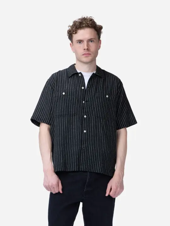 Short Sleeve Workshirt ~ Handloom "Wabash" Stripe