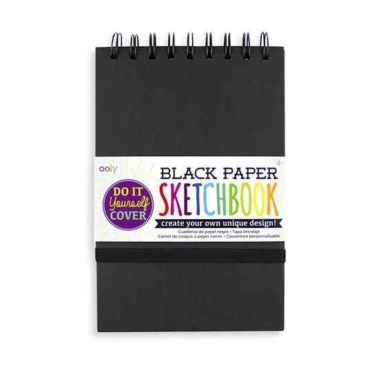D.I.Y. Cover: Black Paper Sketchbook (5" x 7.5";75 Pages)