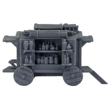 The Peddler’s Caravan: 28mm Traveling Merchant Wagon Terrain