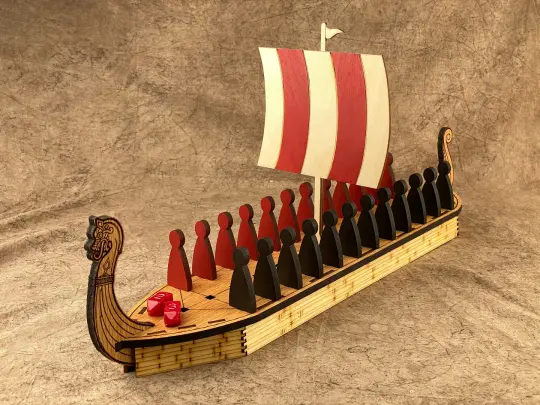 DALDOS! The Viking Game of Ship Board BATTLE! Scandinavian Design, an Ancient Game from the Dawn of the Vikings.