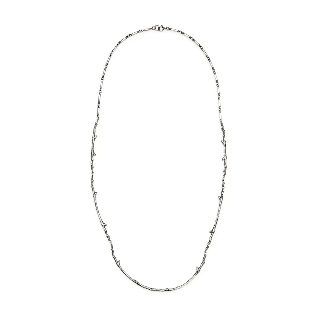 The Boundary Wood Branches Necklace. Sterling Silver.