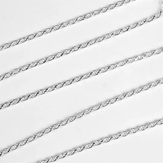 1.5mm Silver Rope Style Chain