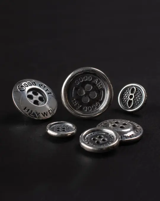GOOD ART HLYWD Buttons (6 Styles) - Sterling Silver