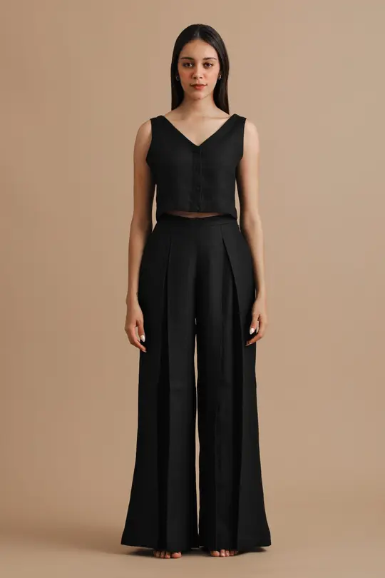Dance all night – block pleated palazzo