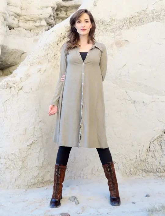 Prairie Button Front Wanderer Short Dress