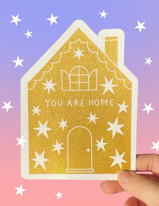 Carte You are Home - dorée