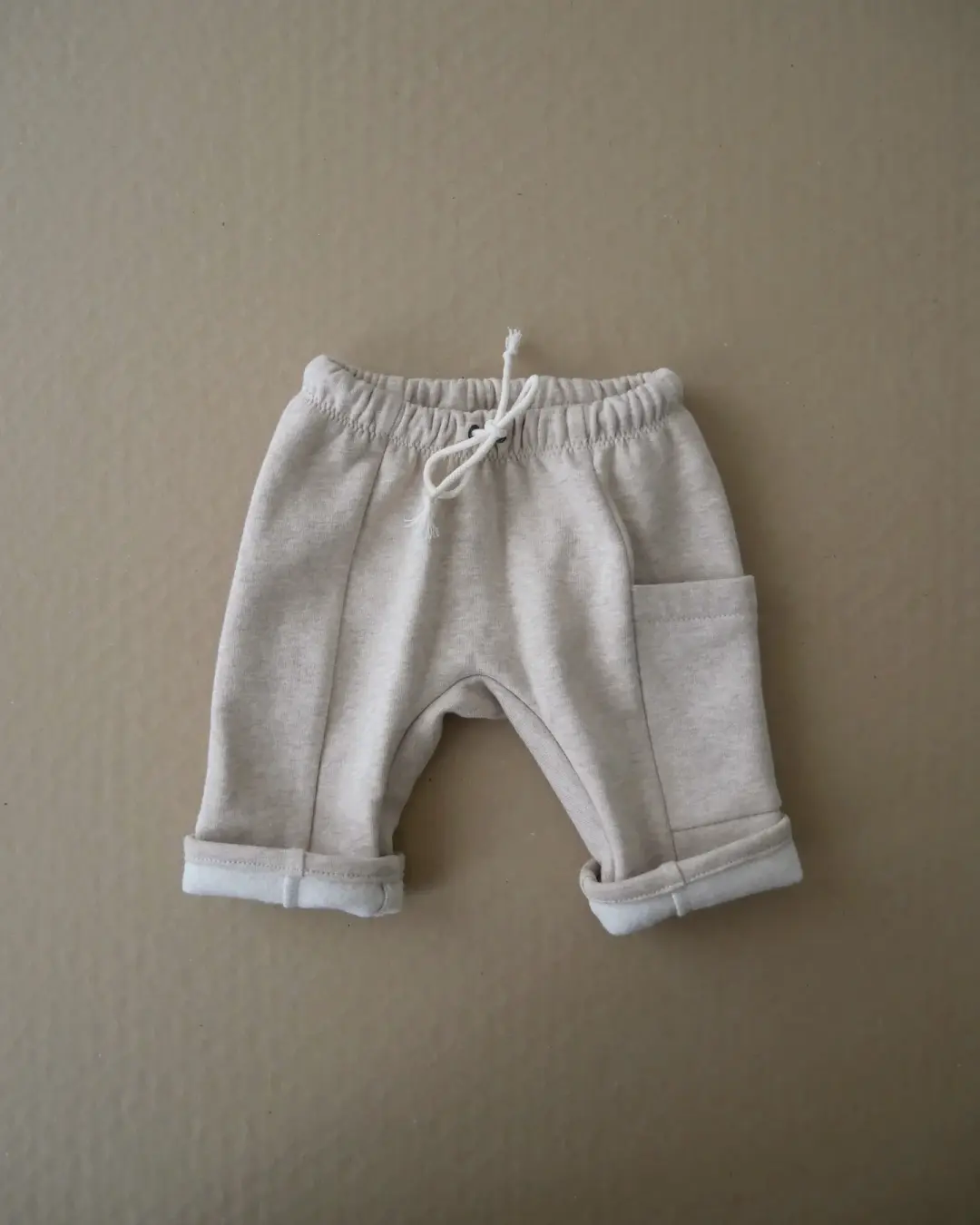 PANTALON SWEAT beige chiné / SWEAT PANTS beige