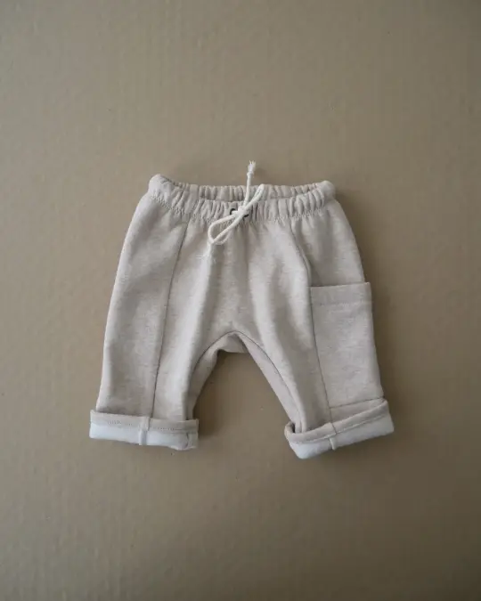 PANTALON SWEAT beige chiné / SWEAT PANTS beige