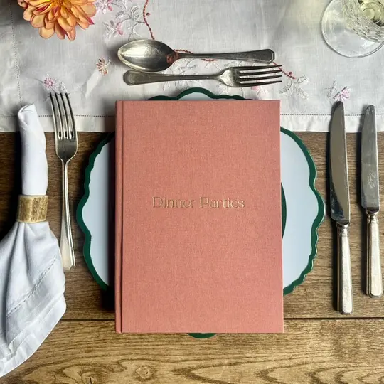 Linen Bound Dinner Party Guest Book - Perfect Gift for a Host!