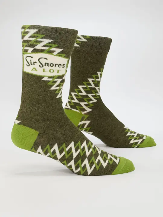 Sir Snores A Lot Blue Q Socks - Men's