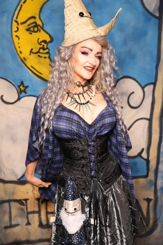 31. Petite Wench in Black Damask Jacquard - The Sapphire Séance Collection