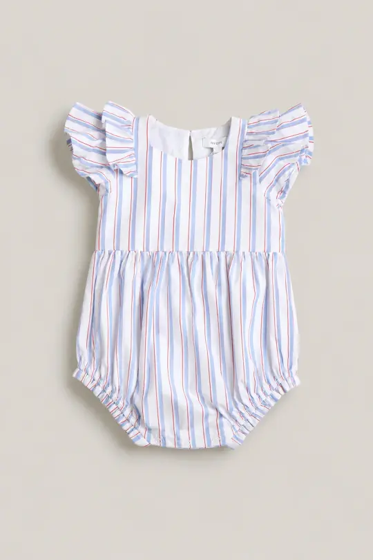 Baby Hattie Romper in Heritage Stripe