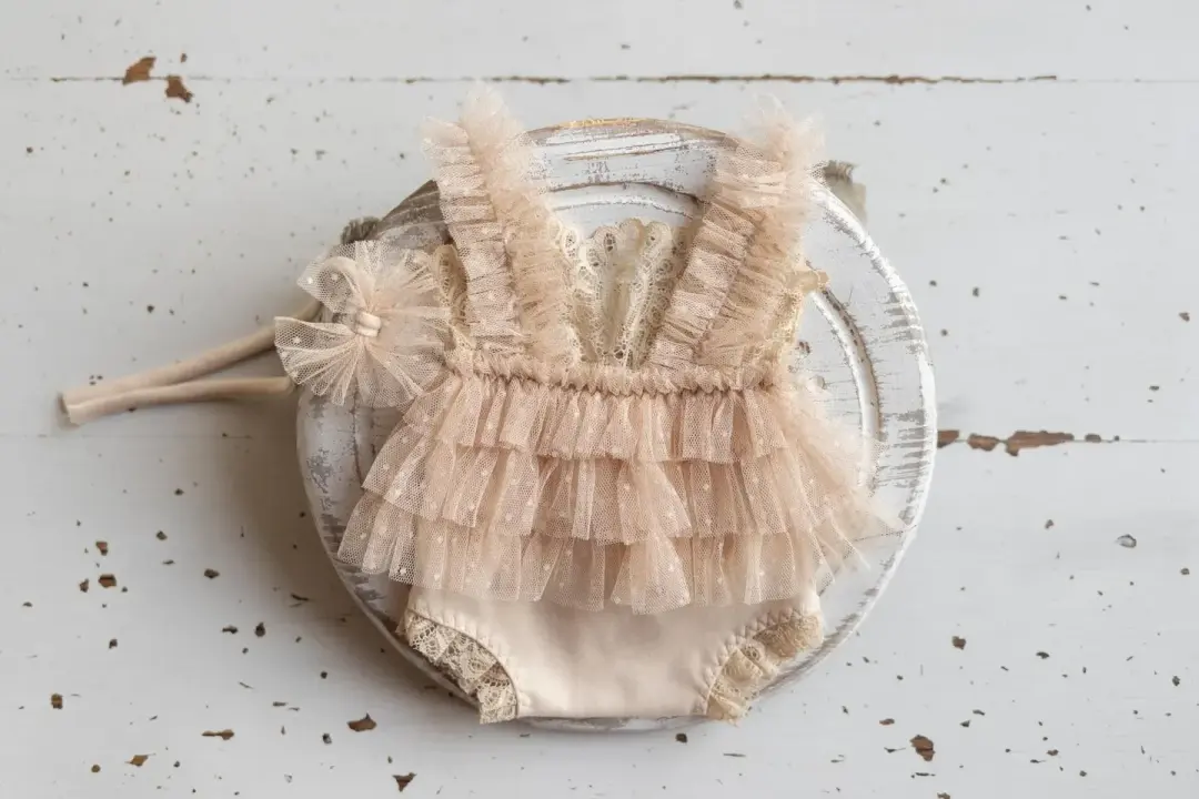 Matilda newborn romper/headband set