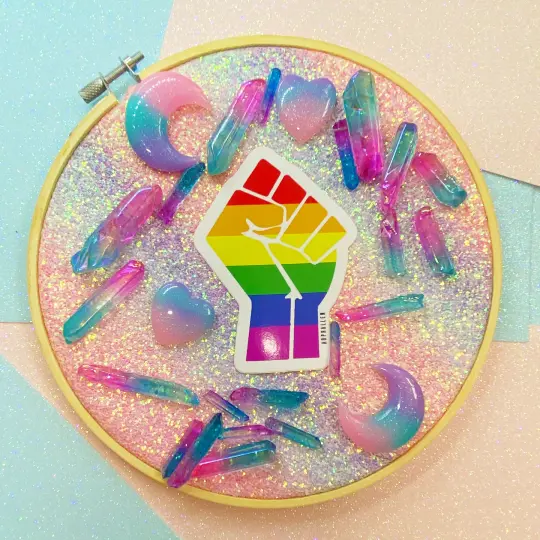 LGBT+ Pride Flag Large Vinyl Sticker