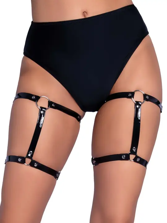 Dual Strap Thigh Garters - Gothic Leg Accessories - Alternative Fashion Harness