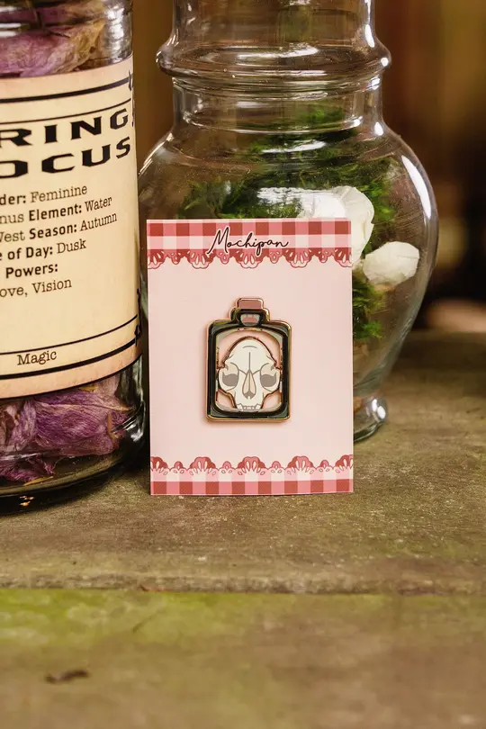 Potion Bottle Pin - Mammal Skull
