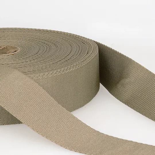 35mm Polyester Webbing in Beige