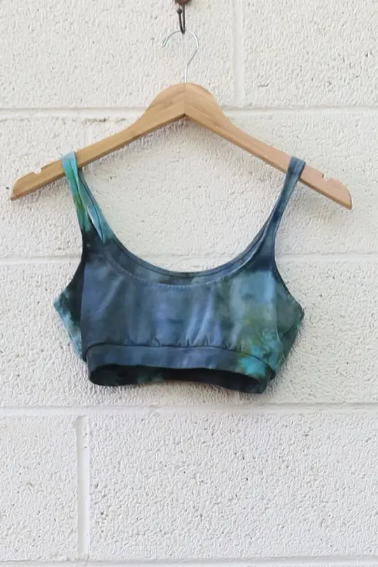 OOAK - Sadhana Banded Bra / S / Stretch Organic Cotton / Ice Dye (257)