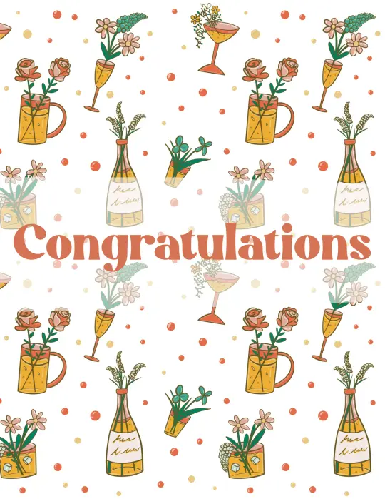 Pop Champagne Celebration Card
