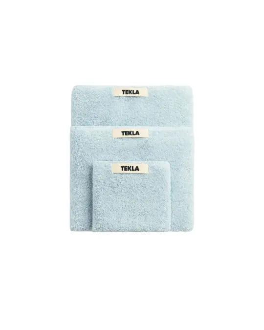 Tekla Terry Washcloth Sky Blue