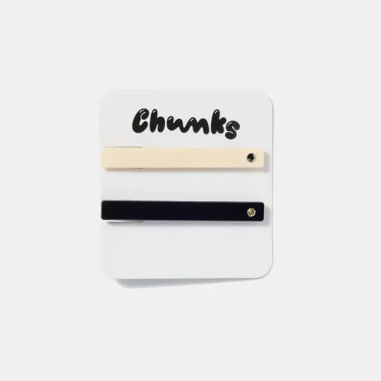 Allie Clips in Cream + Black