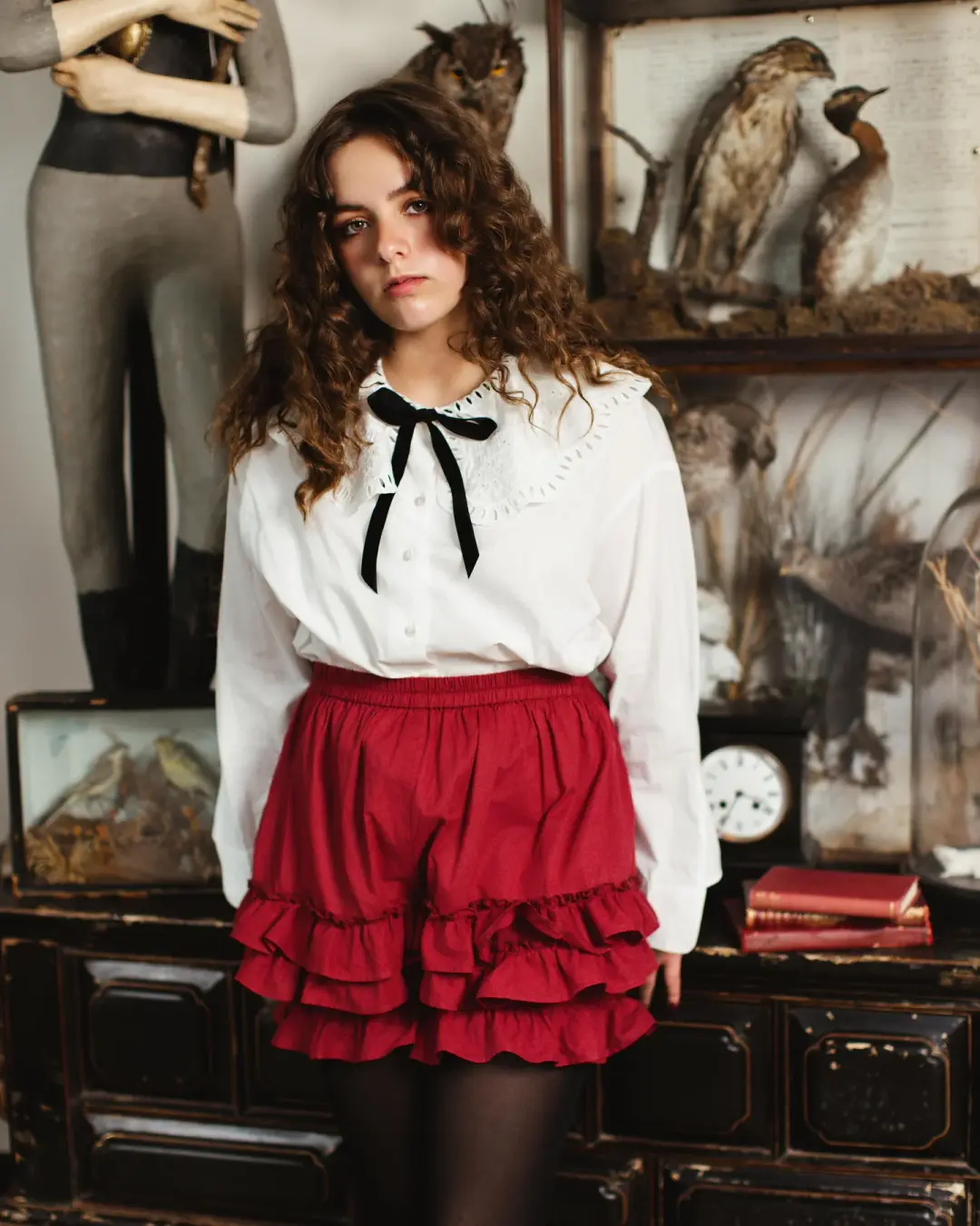 100% Cotton Bloomers in Carmine Rose