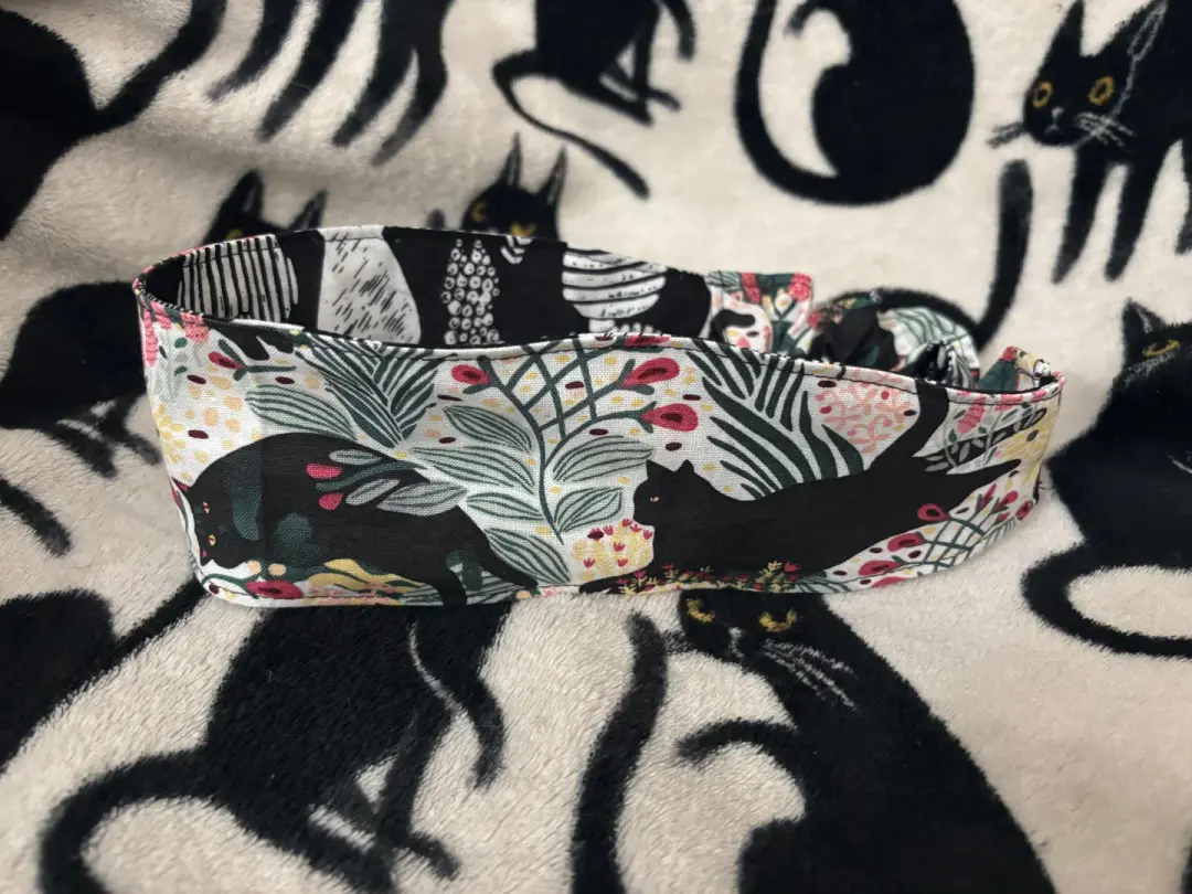 Black Cat Reversible Headband