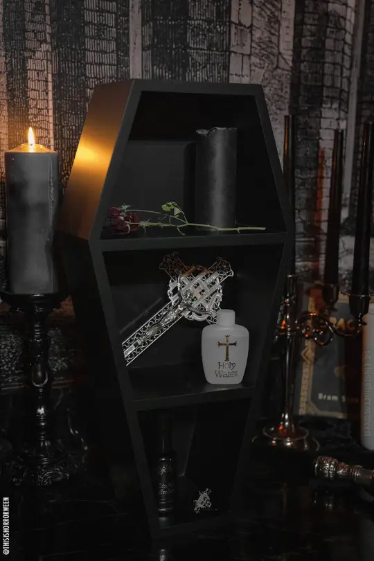 Deluxe Wood 20" Goth Coffin Shelf