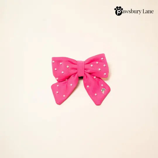 Sugar and Pearls - Bubblegum - Pet Sailor Bow