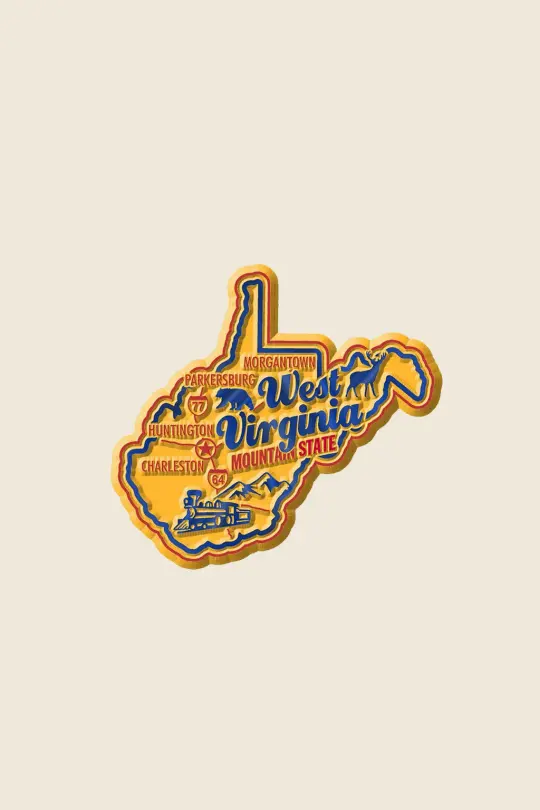 West Virginia Mountain State Magnet