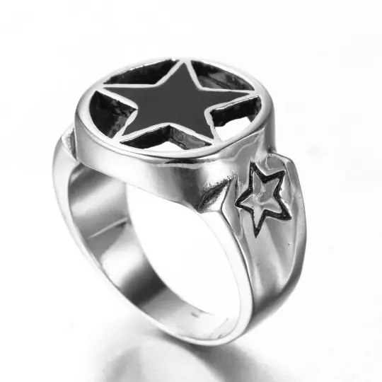 Blackstar Stainless Steel Mens Ring