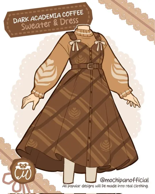 (Interest Check) Coffee Academia Sweater & Dress (In Development)