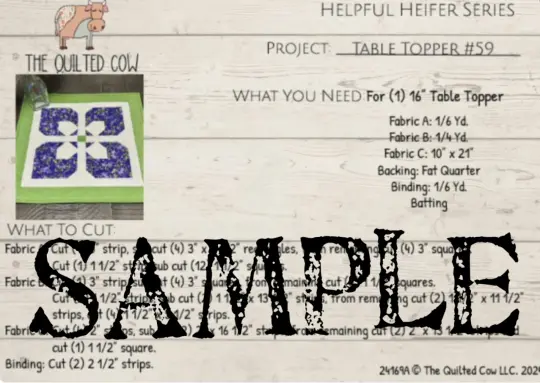 Helpful Heifer Table Topper #59